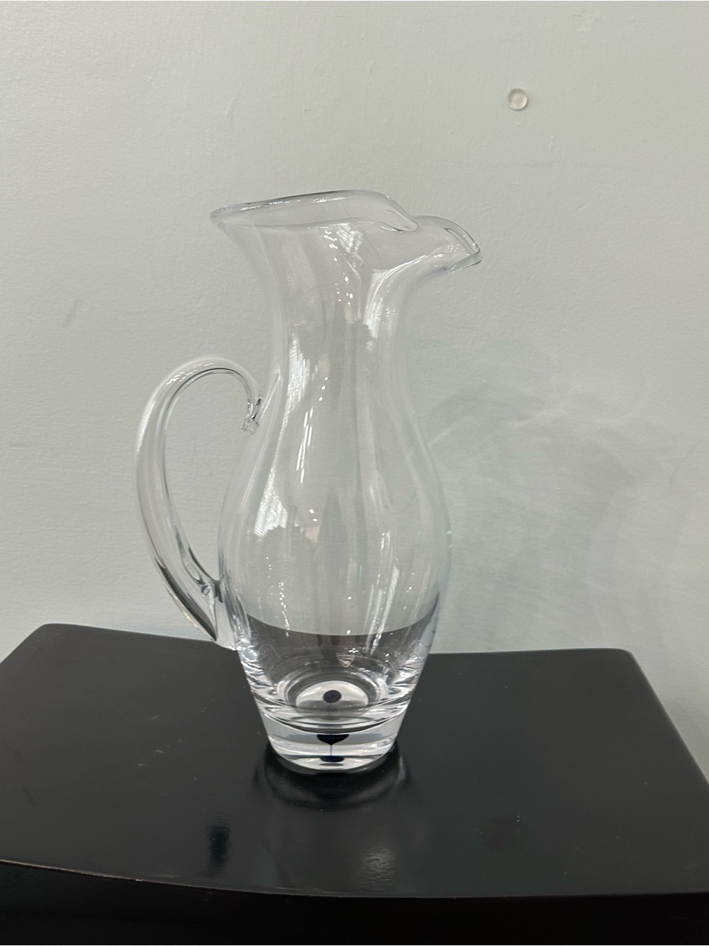 Orrefors Intermezzo Blue Drop Crystal Pitcher 11” - Erika Lagerbielke⁠ - Picture 4 of 7